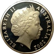 Australia One Dollar Year of the Outback (Colorized) 2002 KM# 600.2 ELIZABETH II AUSTRALIA 2002 IRB coin obverse Australia One Dollar Year of the Outback (Colorized) 2002 KM# 600.2 ELIZABETH II AUSTRALIA 2002 IRB coin obverse