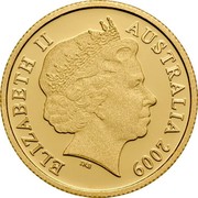 Australia Ten Dollars Kangaroo 2009 P Proof KM# 1083d ELIZABETH II AUSTRALIA 2009 coin obverse Australia Ten Dollars Kangaroo 2009 P Proof KM# 1083d ELIZABETH II AUSTRALIA 2009 coin obverse