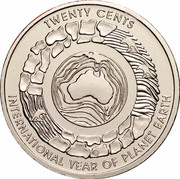 Australia Twenty Cents (Year of Planet Earth) KM# 1058 TWENTY CENTS G INTERNATIONAL YEAR OF PLANET EARTH coin reverse Australia Twenty Cents (Year of Planet Earth) KM# 1058 TWENTY CENTS G INTERNATIONAL YEAR OF PLANET EARTH coin reverse