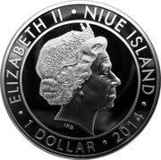 Niue 1 Dollar (Baltic Way) ELIZABETH II NIUE ISLAND IRB 1 DOLLAR 2014 coin obverse Niue 1 Dollar (Baltic Way) ELIZABETH II NIUE ISLAND IRB 1 DOLLAR 2014 coin obverse
