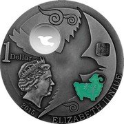 Niue 1 Dollar (Goat) 1 DOLLAR IRB ELIZABETH II NIUE coin obverse