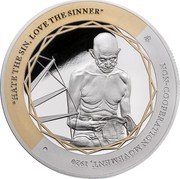 Niue 1 Dollar (Non-Cooperation Movement) "HATE THE SIN, LOVE THE SINNER" NON-COOPERATION MOVEMENT 1920 coin reverse