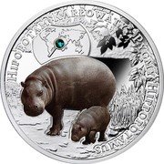 Niue 1 Dollar Pygmy Hippopotamus 2014 Proof HIPOPOTAM KARŁOWATY PYGMY HIPPOPOTAMUS coin reverse Niue 1 Dollar Pygmy Hippopotamus 2014 Proof HIPOPOTAM KARŁOWATY PYGMY HIPPOPOTAMUS coin reverse