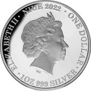 Niue One Dollar Queen Elizabeth II (three portraits) 2022 Proof ELIZABETH II NIUE 2022 ONE DOLLAR IRB 1OZ 999 SILVER coin obverse Niue One Dollar Queen Elizabeth II (three portraits) 2022 Proof ELIZABETH II NIUE 2022 ONE DOLLAR IRB 1OZ 999 SILVER coin obverse