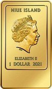 Niue 1 Dollar (The Starry Night) NIUE ISLAND IRB ELIZABETH II 1 DOLLAR 2021 coin obverse Niue 1 Dollar (The Starry Night) NIUE ISLAND IRB ELIZABETH II 1 DOLLAR 2021 coin obverse