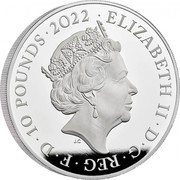 UK 10 Pounds King Edward VII British Monarch 2022 Proof ELIZABETH II D G REG F D 10 POUNDS 2022 J.C coin obverse UK 10 Pounds King Edward VII British Monarch 2022 Proof ELIZABETH II D G REG F D 10 POUNDS 2022 J.C coin obverse