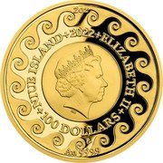 Niue 100 Dollars Elizabeth II Romulus and Remus 2022 CM Proof 2OZ NIUE ISLAND 2022 ELIZABETH II IRB 100 DOLLARS CM AU 999.9 coin obverse Niue 100 Dollars Elizabeth II Romulus and Remus 2022 CM Proof 2OZ NIUE ISLAND 2022 ELIZABETH II IRB 100 DOLLARS CM AU 999.9 coin obverse