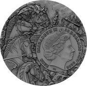 Niue 12 Dollars (Four Horsemen of the Apocalypse) ELIZABETH II 12 DOLLARS NIUE IRB 2022 AG 999 MW coin obverse Niue 12 Dollars (Four Horsemen of the Apocalypse) ELIZABETH II 12 DOLLARS NIUE IRB 2022 AG 999 MW coin obverse