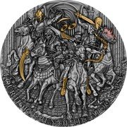 Niue 12 Dollars (Four Horsemen of the Apocalypse) FOUR HORSEMEN OF THE APOCALYPSE coin reverse Niue 12 Dollars (Four Horsemen of the Apocalypse) FOUR HORSEMEN OF THE APOCALYPSE coin reverse