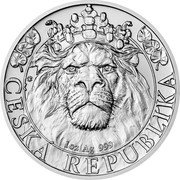 Niue 2 Dollars Elizabeth II -Czech Lion 2022 CM Bullion 1OZ AG 999 ČESKÁ REPUBLIKA coin reverse