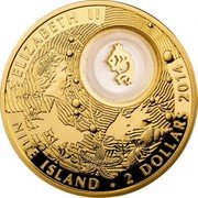 Niue 2 Dollars (Goldfish) ELIZABETH II NIUE ISLAND 2 DOLLARS 2014 coin obverse Niue 2 Dollars (Goldfish) ELIZABETH II NIUE ISLAND 2 DOLLARS 2014 coin obverse