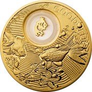 Niue 2 Dollars (Goldfish) GOOD LUCK coin reverse Niue 2 Dollars (Goldfish) GOOD LUCK coin reverse
