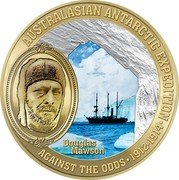 Niue Two Dollars Mawson's Antarctic Expedition 2022  Proof AUSTRALASIAN ANTARCTIC EXPEDITION DOUGLAS MAWSON AGAINST THE ODDS 1912-1914 coin reverse Niue Two Dollars Mawson's Antarctic Expedition 2022  Proof AUSTRALASIAN ANTARCTIC EXPEDITION DOUGLAS MAWSON AGAINST THE ODDS 1912-1914 coin reverse