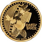 Niue 200 Dollars Daisy Duck 2014  Proof DAISY DUCK 1 OZ 9999 GOLD ©DISNEY coin reverse Niue 200 Dollars Daisy Duck 2014  Proof DAISY DUCK 1 OZ 9999 GOLD ©DISNEY coin reverse