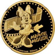 Niue 200 Dollars Minnie Mouse 2014  Proof MINNIE MOUSE 1 OZ 9999 GOLD ©DISNEY coin reverse Niue 200 Dollars Minnie Mouse 2014  Proof MINNIE MOUSE 1 OZ 9999 GOLD ©DISNEY coin reverse