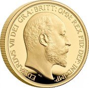 UK 200 Pounds King Edward VII 2022 Proof EDWARDVS VII DEI GRA BRITT OMN REX FID DEF IND IMP coin reverse UK 200 Pounds King Edward VII 2022 Proof EDWARDVS VII DEI GRA BRITT OMN REX FID DEF IND IMP coin reverse