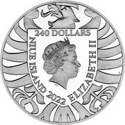Niue 240 Dollars Czech Lion 2022 CM Proof 240 DOLLARS IRB NIUE ISLAND 2022 ELIZABETH II CM coin obverse Niue 240 Dollars Czech Lion 2022 CM Proof 240 DOLLARS IRB NIUE ISLAND 2022 ELIZABETH II CM coin obverse