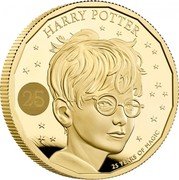 UK 200 Pounds 25th Anniversary of Harry Potter Magic 2022 Proof HARRY POTTER 25 25 YEARS OF MAGIC coin reverse UK 200 Pounds 25th Anniversary of Harry Potter Magic 2022 Proof HARRY POTTER 25 25 YEARS OF MAGIC coin reverse