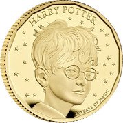 UK 25 Pounds (Anniversary of Harry Potter Magic) HARRY POTTER 25 25 YEARS OF MAGIC coin reverse UK 25 Pounds (Anniversary of Harry Potter Magic) HARRY POTTER 25 25 YEARS OF MAGIC coin reverse