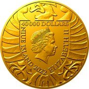 Niue 40 000 Dollars Czech lion 2022 CM Bullion 40 000 DOLLARS IRB NIUE ISLAND 2022 ELIZABETH II CM coin obverse Niue 40 000 Dollars Czech lion 2022 CM Bullion 40 000 DOLLARS IRB NIUE ISLAND 2022 ELIZABETH II CM coin obverse