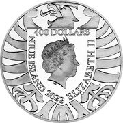 Niue 400 Dollars Czech Lion 2022 CM Proof 400 DOLLARS IRB NIUE ISLAND 2022 ELIZABETH II CM coin obverse Niue 400 Dollars Czech Lion 2022 CM Proof 400 DOLLARS IRB NIUE ISLAND 2022 ELIZABETH II CM coin obverse