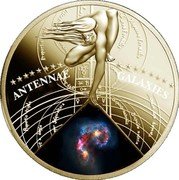 Niue 50 Cents (Antennae Galaxies) ANTENNAE GALAXIES coin reverse Niue 50 Cents (Antennae Galaxies) ANTENNAE GALAXIES coin reverse