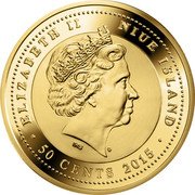 Niue 50 Cents Galaxy NGC 4945 2015 mw Proof ELIZABETH II NIUE ISLAND IRB 50 CENTS 2015 coin obverse Niue 50 Cents Galaxy NGC 4945 2015 mw Proof ELIZABETH II NIUE ISLAND IRB 50 CENTS 2015 coin obverse