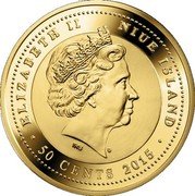 Niue 50 Cents (The Tinker Bell Triplet) ELIZABETH II NIUE ISLAND IRB 50 CENTS 2015 coin obverse Niue 50 Cents (The Tinker Bell Triplet) ELIZABETH II NIUE ISLAND IRB 50 CENTS 2015 coin obverse