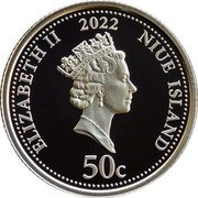 Niue 50 Cents (Year of the Tiger) ELIZABETH II 2022 NIUE ISLAND 50 C coin obverse Niue 50 Cents (Year of the Tiger) ELIZABETH II 2022 NIUE ISLAND 50 C coin obverse