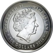 Niue 500 Dollars (Canonization of John Paul II) ELIZABETH II NIUE ISLAND IRB AG 999.9 500 DOLLARS 2014 coin obverse Niue 500 Dollars (Canonization of John Paul II) ELIZABETH II NIUE ISLAND IRB AG 999.9 500 DOLLARS 2014 coin obverse