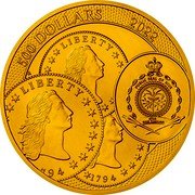 Niue 500 Dollars Thaler 2022 CM Bullion 500 DOLLARS 2022 LIBERTY CM LIBERTY PUBLIC SEAL OF NIUE ATUA NIUE TUKULAGI 794 1794 coin obverse Niue 500 Dollars Thaler 2022 CM Bullion 500 DOLLARS 2022 LIBERTY CM LIBERTY PUBLIC SEAL OF NIUE ATUA NIUE TUKULAGI 794 1794 coin obverse