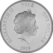 Niue One Dollar (Season's Greetings from Disney) ELIZABETH II NIUE ONE DOLLAR IRB 2015 coin obverse