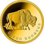 Niue Two Dollars Fifty Cents European bison 2022  Proof BISON BONASUS coin reverse Niue Two Dollars Fifty Cents European bison 2022  Proof BISON BONASUS coin reverse