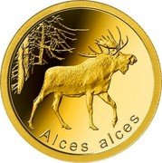 Niue Two Dollars Fifty Cents Moose 2022  Proof ALCES ALCES coin reverse Niue Two Dollars Fifty Cents Moose 2022  Proof ALCES ALCES coin reverse