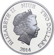 Niue Two Dollars (Disney. Steamboat Willie) ELIZABETH II NIUE TWO DOLLARS IRB 2014 coin obverse Niue Two Dollars (Disney. Steamboat Willie) ELIZABETH II NIUE TWO DOLLARS IRB 2014 coin obverse