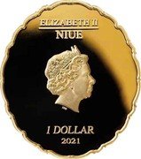 Niue 1 Dollar (Lady with an Ermine) ELIZABETH II NIUE IRB 1 DOLLAR 2021 coin obverse Niue 1 Dollar (Lady with an Ermine) ELIZABETH II NIUE IRB 1 DOLLAR 2021 coin obverse