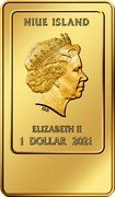 Niue 1 Dollar (The Creation of Adam) NIUE ISLAND IRB ELIZABETH II 1 DOLLAR 2021 coin obverse Niue 1 Dollar (The Creation of Adam) NIUE ISLAND IRB ELIZABETH II 1 DOLLAR 2021 coin obverse