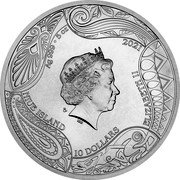 Niue 10 Dollars (Aphrodite) AG 999 5 OZ 2021 CM IRB NIUE ISLAND 10 DOLLARS ELIZABETH II coin obverse Niue 10 Dollars (Aphrodite) AG 999 5 OZ 2021 CM IRB NIUE ISLAND 10 DOLLARS ELIZABETH II coin obverse