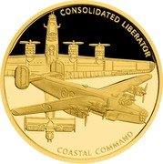 Niue 10 Dollars (Consolidated Liberator) CONSOLIDATED LIBERATOR COASTAL COMMAND coin reverse Niue 10 Dollars (Consolidated Liberator) CONSOLIDATED LIBERATOR COASTAL COMMAND coin reverse