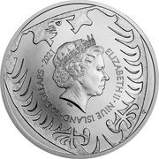 Niue 10 Dollars (Elizabeth II - Czech Lion) ELIZABETH II NIUE ISLAND 10 DOLLARS 2021 CM IRB coin obverse Niue 10 Dollars (Elizabeth II - Czech Lion) ELIZABETH II NIUE ISLAND 10 DOLLARS 2021 CM IRB coin obverse