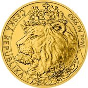 Niue 10 Dollars (Elizabeth II - Czech Lion) ČESKÁ REPUBLIKA 1/4 OZ AU 999.9 coin reverse Niue 10 Dollars (Elizabeth II - Czech Lion) ČESKÁ REPUBLIKA 1/4 OZ AU 999.9 coin reverse