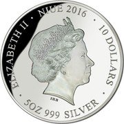 Niue 10 Dollars (Western Front) ELIZABETH II NIUE 2016 10 DOLLARS IRB 5 OZ 999 SILVER coin obverse Niue 10 Dollars (Western Front) ELIZABETH II NIUE 2016 10 DOLLARS IRB 5 OZ 999 SILVER coin obverse
