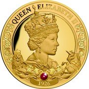 Niue 100 Dollars 95th birthday of the Queen Elizabeth II 2021 QUEEN ELIZABETH II 1926 coin reverse Niue 100 Dollars 95th birthday of the Queen Elizabeth II 2021 QUEEN ELIZABETH II 1926 coin reverse