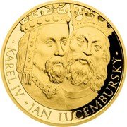 Niue 100 Dollars Charles IV & John of Bohemia 2016 CM Proof KAREL IV. JAN LUCEMBURSKY coin reverse Niue 100 Dollars Charles IV & John of Bohemia 2016 CM Proof KAREL IV. JAN LUCEMBURSKY coin reverse