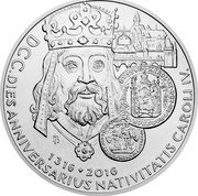 Niue 100 Dollars (Charles IV) JB 1316 2016 DCC. DIES ANNIVERSARIUS NATIVITATIS CAROLI IV. coin reverse Niue 100 Dollars (Charles IV) JB 1316 2016 DCC. DIES ANNIVERSARIUS NATIVITATIS CAROLI IV. coin reverse