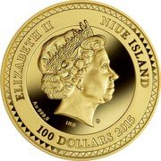 Niue 100 Dollars Love. Friendship. Faith. Loyalty and Hope 2015 mw Proof ELIZABETH II NIUE ISLAND AU 999.9 IRB 100 DOLLARS 2015 coin obverse Niue 100 Dollars Love. Friendship. Faith. Loyalty and Hope 2015 mw Proof ELIZABETH II NIUE ISLAND AU 999.9 IRB 100 DOLLARS 2015 coin obverse
