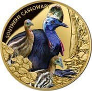 Niue 100 Dollars (Southern Cassowary) SOUTHERN CASSOWARY coin reverse Niue 100 Dollars (Southern Cassowary) SOUTHERN CASSOWARY coin reverse