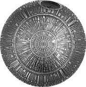 Niue 100 Dollars Star Wars. Death Star 2021  coin reverse Niue 100 Dollars Star Wars. Death Star 2021  coin reverse