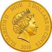 Niue 2 Dollars 50 Cents (Brave Little Tailor) ELIZABETH II NIUE 2 DOLLARS 50 CENTS IRB 2016 coin obverse Niue 2 Dollars 50 Cents (Brave Little Tailor) ELIZABETH II NIUE 2 DOLLARS 50 CENTS IRB 2016 coin obverse