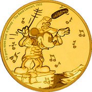 Niue 2 Dollars 50 Cents (The Band Concert) 0.5 GRAM 9999 GOLD © DISNEY - THE BAND CONCERT, 1935 coin reverse Niue 2 Dollars 50 Cents (The Band Concert) 0.5 GRAM 9999 GOLD © DISNEY - THE BAND CONCERT, 1935 coin reverse